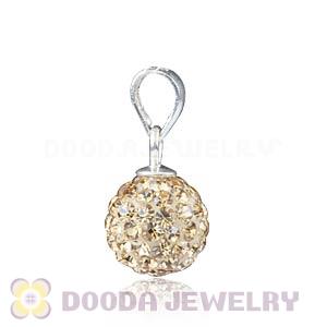 8mm Sterling Silver Pink Czech Crystal Pendants Wholesale