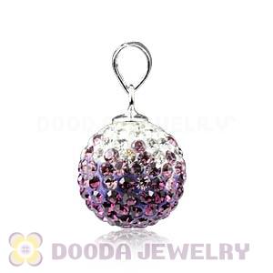 12mm Sterling Silver Czech Crystal Pendants Wholesale