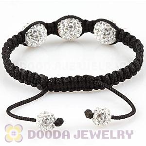 12mm Pave Czech Crystal Bead Handmade String Bracelets Wholesale