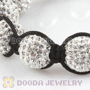 Sterling Silver Ball And 12mm Czech Crystal Bead Handmade String Bracelets