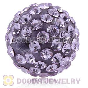 12mm Pave Lavender Czech Crystal Ball Bead Wholesale