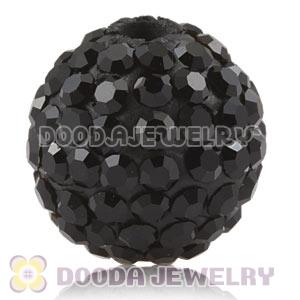 12mm Pave Black Czech Crystal Ball Bead Wholesale