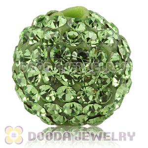 12mm Pave Green Czech Crystal Ball Bead Wholesale
