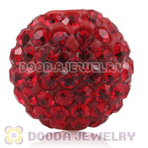 12mm Pave Red Czech Crystal Ball Bead Wholesale