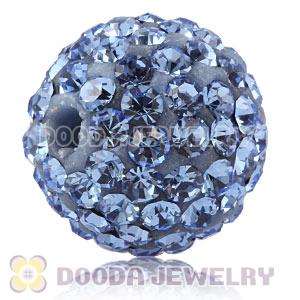 12mm Pave Blue Czech Crystal Ball Bead Wholesale