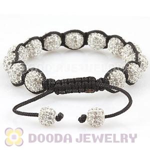 Cheap White Disco Ball Bead Alloy Crystal Bracelets Wholesale
