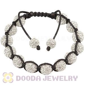 Cheap White Disco Ball Bead Alloy Crystal Bracelets Wholesale