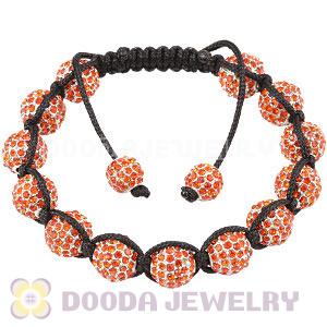 Red Disco Ball Bead Alloy Crystal Bracelets Wholesale