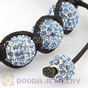 Blue Disco Ball Bead Alloy Crystal Bracelets Wholesale