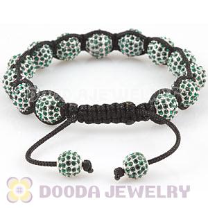 Blue Disco Ball Bead Alloy Crystal Bracelets Wholesale