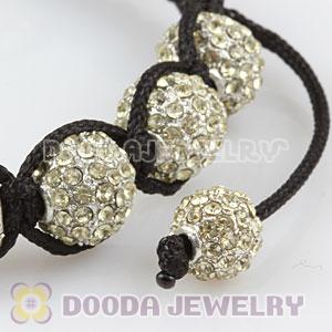 Ivory Disco Ball Bead Alloy Crystal Bracelets Wholesale