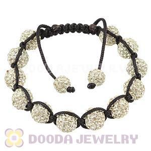 Ivory Disco Ball Bead Alloy Crystal Bracelets Wholesale