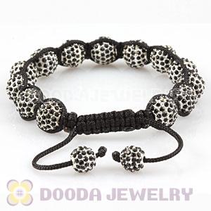Black Disco Ball Bead Alloy Crystal Bracelets Wholesale