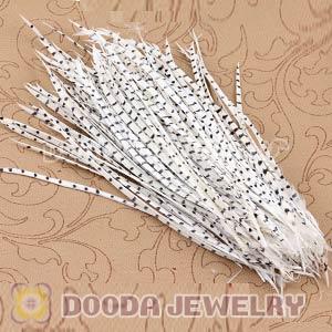 White Striped Goose Biots Loose Feather Hair Extensions Wholesale