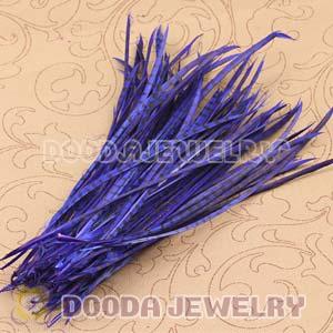 Blue Striped Goose Biots Loose Feather Hair Extensions Wholesale