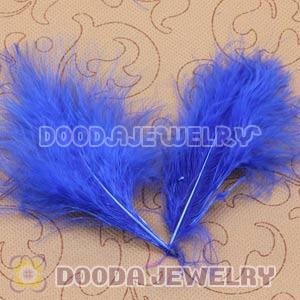 Natural Blue Fluffy Short Rooster Feather Hair Extensions Wholesale