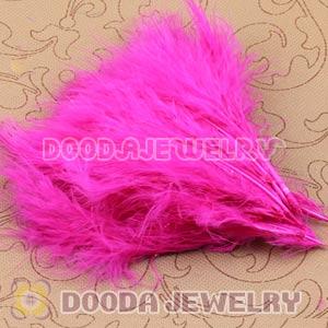 Natural Magenta Fluffy Short Rooster Feather Hair Extensions Wholesale