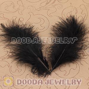 Natural Black Fluffy Short Rooster Feather Hair Extensions Wholesale