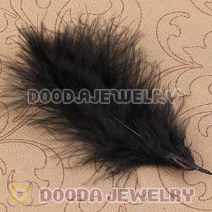 Natural Black Fluffy Short Rooster Feather Hair Extensions Wholesale