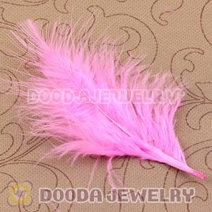 Natural Pink Fluffy Short Rooster Feather Hair Extensions Wholesale