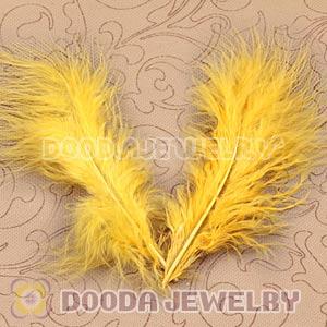 Natural Yellow Fluffy Short Rooster Feather Hair Extensions Wholesale