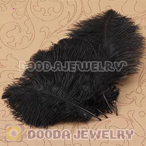 Black Plumes Big Flake Ostrich Feather Hair Extensions Wholesale