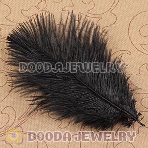 Black Plumes Big Flake Ostrich Feather Hair Extensions Wholesale