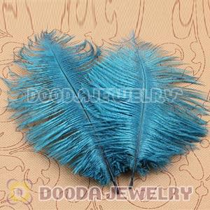 Blue Plumes Big Flake Ostrich Feather Hair Extensions Wholesale