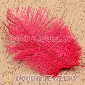 Red Plumes Big Flake Ostrich Feather Hair Extensions Wholesale