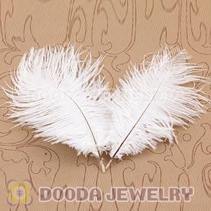 White Plumes Big Flake Ostrich Feather Hair Extensions Wholesale