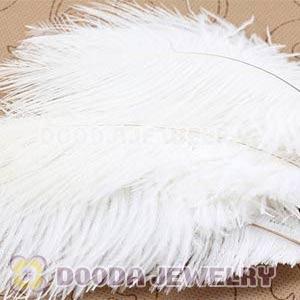 White Plumes Big Flake Ostrich Feather Hair Extensions Wholesale