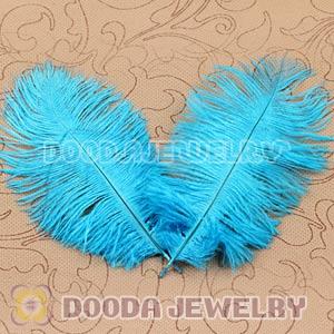 Cyan Plumes Big Flake Ostrich Feather Hair Extensions Wholesale