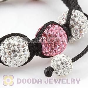 12mm Pave Czech Crystal Bead Handmade String Bracelets Wholesale