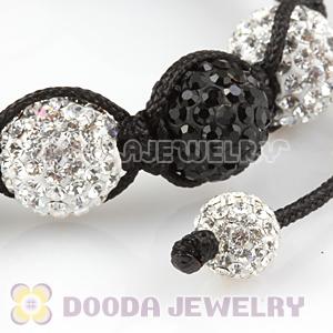 12mm Pave Czech Crystal Bead Handmade String Bracelets Wholesale