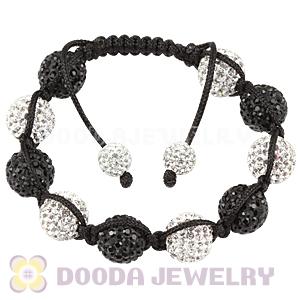 12mm Pave Czech Crystal Bead Handmade String Bracelets Wholesale