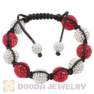 12mm Pave Czech Crystal Bead Handmade String Bracelets Wholesale