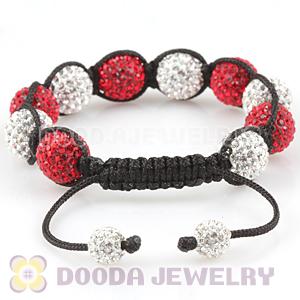 12mm Pave Czech Crystal Bead Handmade String Bracelets Wholesale