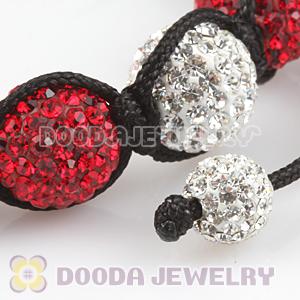 12mm Pave Czech Crystal Bead Handmade String Bracelets Wholesale