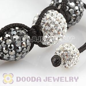12mm Pave Czech Crystal Bead Handmade String Bracelets Wholesale