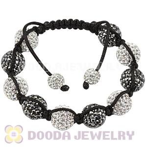 12mm Pave Czech Crystal Bead Handmade String Bracelets Wholesale