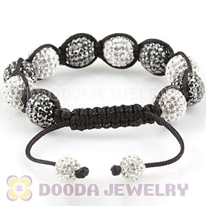 12mm Pave Czech Crystal Bead Handmade String Bracelets Wholesale