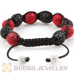 12mm Pave Czech Crystal Bead Handmade String Bracelets Wholesale