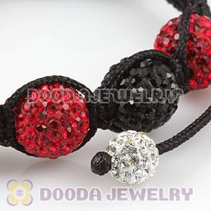 12mm Pave Czech Crystal Bead Handmade String Bracelets Wholesale