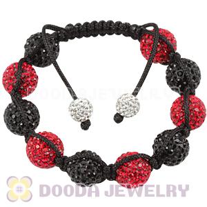 12mm Pave Czech Crystal Bead Handmade String Bracelets Wholesale