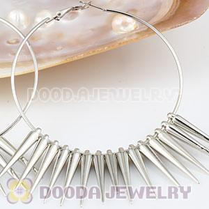 Cheap 34mm Platinum Plated Basketball Wives Spike Beads Wholesale 