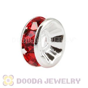 8mm Alloy Red Crystal Spacer Beads For Basketball Wives Earrings 