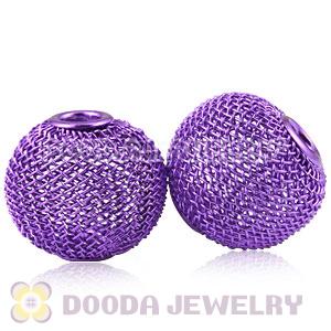 25mm Purple Basketball Wives Wire Mesh Balls Beads Wholesale 
