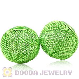 25mm Basketball Wives Wire Green Mesh Balls Beads Wholesale 