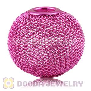 30mm Large Pink Mesh Ball Beads For Basketball Wives Hoop Earrings