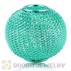 30mm Large Green Mesh Ball Beads For  Basketball Wives Hoop Earrings